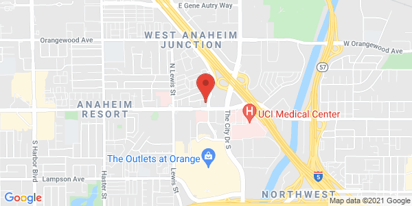 CHOC Urgent Care at 3745 W. Chapman Ave. in Orange, CA map